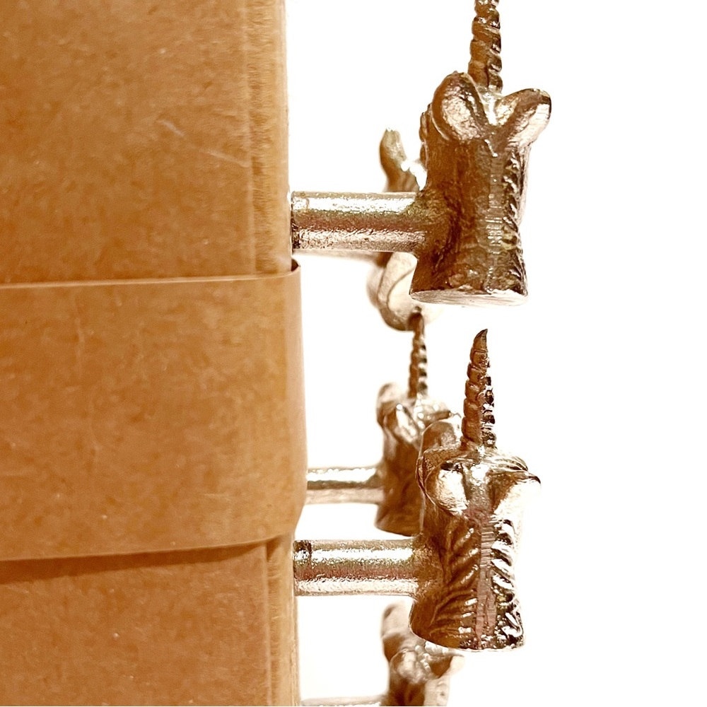 Unicorn Silver Metal Dresser Desk Drawer Knobs Set of 6 Kids Bedroom Cabinet Fun - Picture 7 of 13